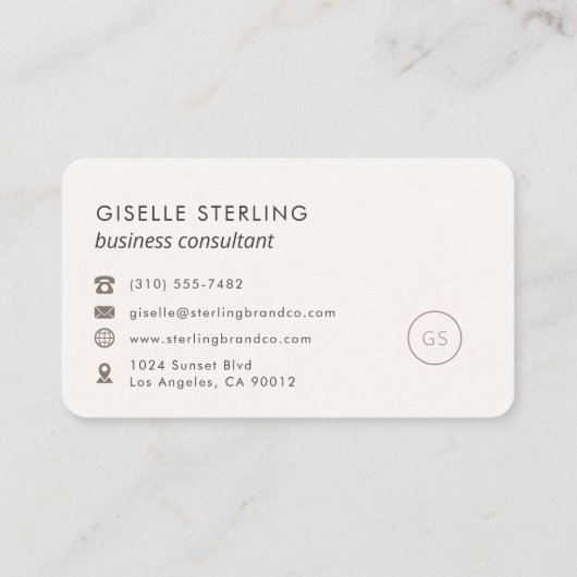 Consultant Blush Pink Professional 名刺 (裏面)