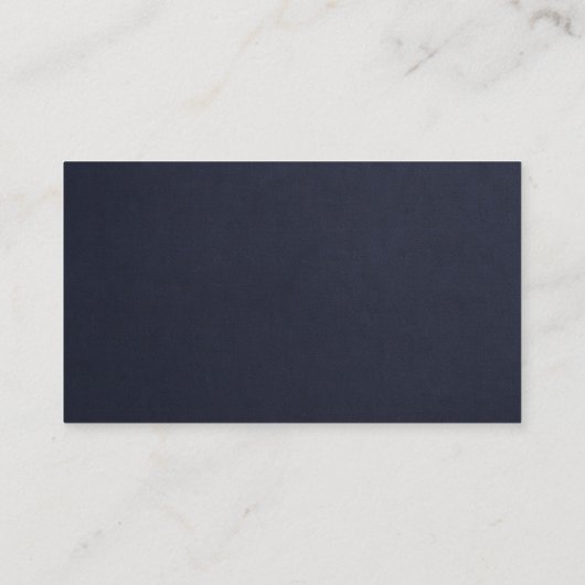 Consultant Navy Blue Gold Luxury Slate Stone 名刺 (裏面)
