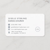 Consultant Navy Blue Professional 名刺 (裏面)