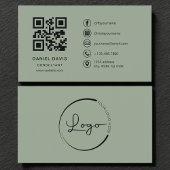 Consultant Sage Green Logo QR Code  名刺
