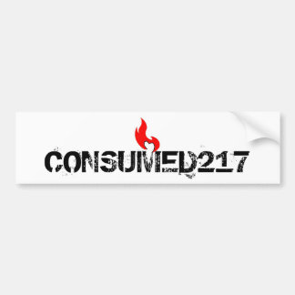 Consumed217白いバンパーステッカー バンパーステッカー