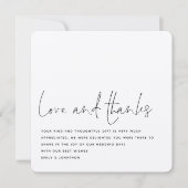 Consumerary Love Photo感謝してい結婚s サンキューカード (正面)