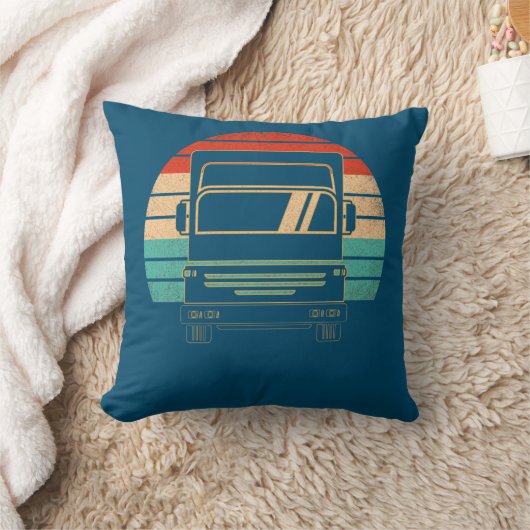 Container Struck 70s Delivery Sunset Father's Day クッション (ブランケット)