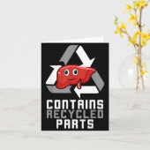 Contains Recycled Parts Liver Transplant Survivor カード (黄色い花)