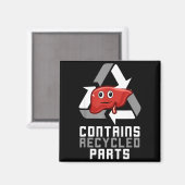 Contains Recycled Parts Liver Transplant Survivor  マグネット (正面/裏面)