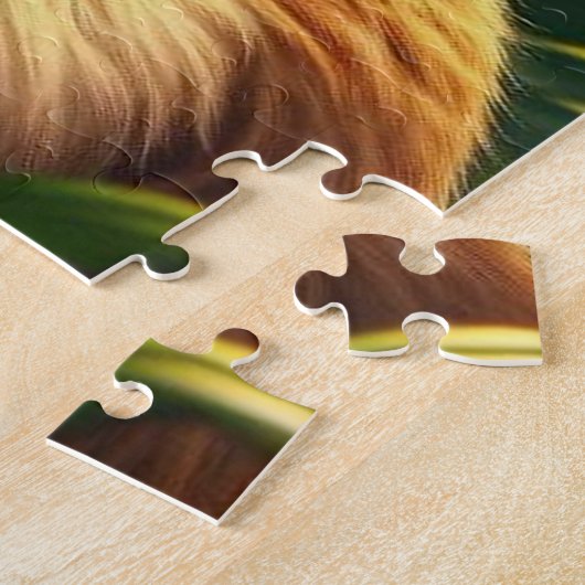 Contemplative Jungle Ape - Grumpy Cheeks Monkey Po ジグソーパズル (側面)