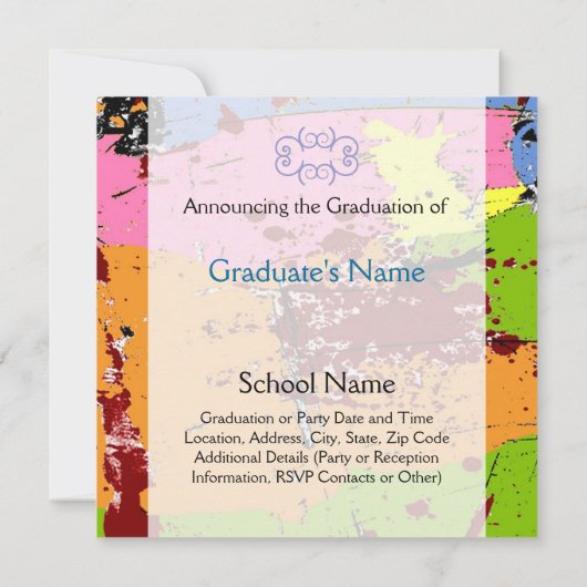 Contempoの卒業 招待状 (裏面)