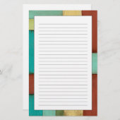 Contempoaryの沿岸多彩の絵画 便箋 (正面/裏面)