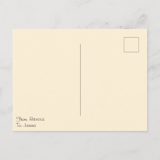 Contemporâneo Dourado Ilustrado Flor Lua Colagem ポストカード (裏面)