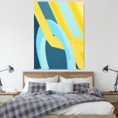 Contemporary Abstract Geometric Harmony キャンバスプリント (インサイチュ (寝室))