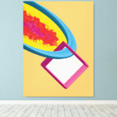 Contemporary Abstract Geometric Shapes キャンバスプリント (インサイチュ (ウッドフロア))