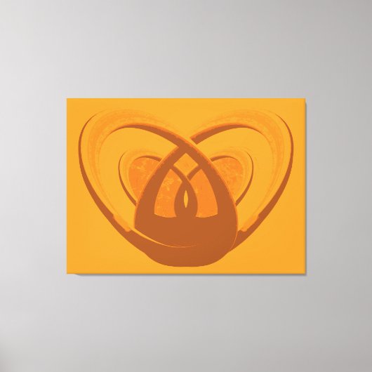 Contemporary Abstract Heart Within Heart  キャンバスプリント (正面)