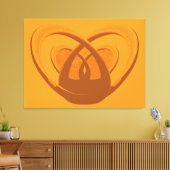 Contemporary Abstract Heart Within Heart  キャンバスプリント (インサイチュ (リビング))