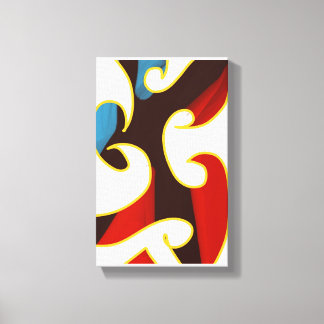 Contemporary Abstract Maori Art work 10 by RRW キャンバスプリント