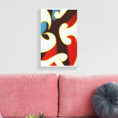 Contemporary Abstract Maori Art work 10 by RRW キャンバスプリント (インサイチュ (リビング))