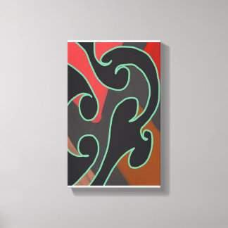 Contemporary Abstract Maori Art work 6 by RRW キャンバスプリント
