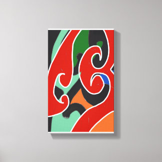 Contemporary Abstract Maori Art work 7 by RRW キャンバスプリント