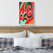 Contemporary Abstract Maori Art work 7 by RRW キャンバスプリント (インサイチュ (寝室))