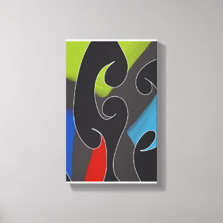 Contemporary Abstract Maori Art work 9 by RRW キャンバスプリント