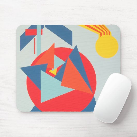 Contemporary Abstract Shapes Mousepad マウスパッド (マウス)