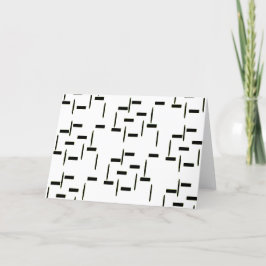 Contemporary Black and White Note Card サンキューカード