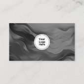 Contemporary Black And White Your Logo Simple 名刺 (裏面)