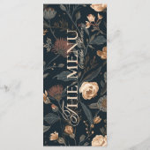 Contemporary Black Floral Wedding Dinner メニュー (裏面)