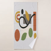 Contemporary Botanical Geometry バスタオル (バスタオル)