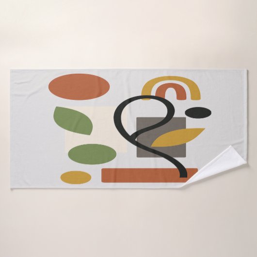 Contemporary Botanical Geometry バスタオル (バスタオル)