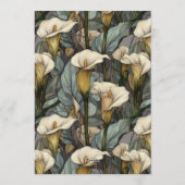 Contemporary Call Lilies Floral Girl Birthday  招待状 (裏面)