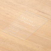 Contemporary Chic Wedding アクリル招待状 (レイダウン)