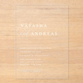 Contemporary Chic Wedding アクリル招待状 (正面)