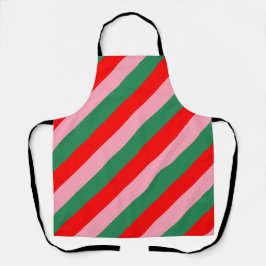 Contemporary Christmas Candy Stripes  エプロン