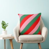 Contemporary Christmas Candy Stripes  クッション (椅子)