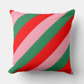 Contemporary Christmas Candy Stripes  クッション (正面)