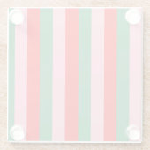 Contemporary Christmas Stripes  ガラスコースター (裏面)