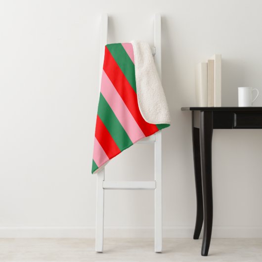 Contemporary Christmas Stripes シェルパブランケット (インサイチュ)