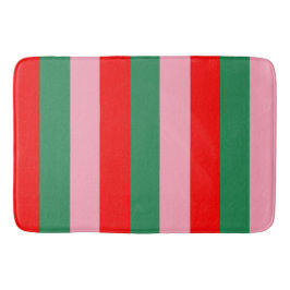 Contemporary Christmas Stripes  バスマット