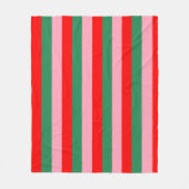 Contemporary Christmas Stripes  フリースブランケット (正面)