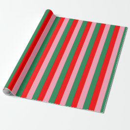 Contemporary Christmas Stripes  ラッピングペーパー