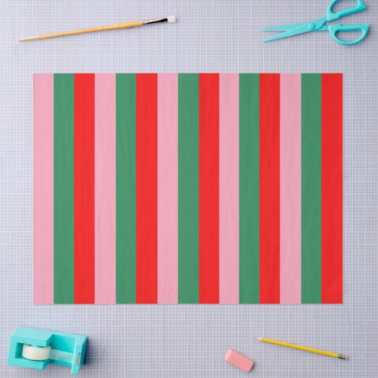 Contemporary Christmas Stripes  薄葉紙 (クラフト)