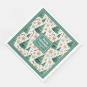 Contemporary Christmas Trees Festive Paper Napkins (コーナー)