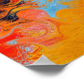 Contemporary Colorful Abstract Poster ポスター (角)