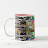 Contemporary Colorful Geometric Abstract  ツートーンマグカップ (左)