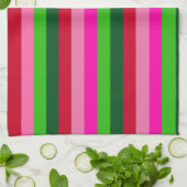 Contemporary Colors Christmas Stripes キッチンタオル (折り畳み)