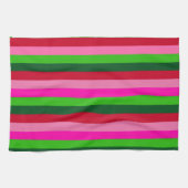 Contemporary Colors Christmas Stripes キッチンタオル (横)