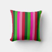 Contemporary Colors Christmas Stripes  クッション (正面)
