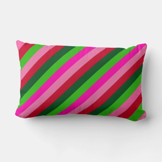 Contemporary Colors Christmas Stripes  ランバークッション (裏面)