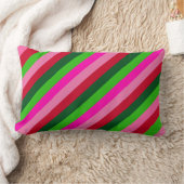 Contemporary Colors Christmas Stripes  ランバークッション (ブランケット)