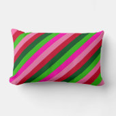 Contemporary Colors Christmas Stripes  ランバークッション (正面)